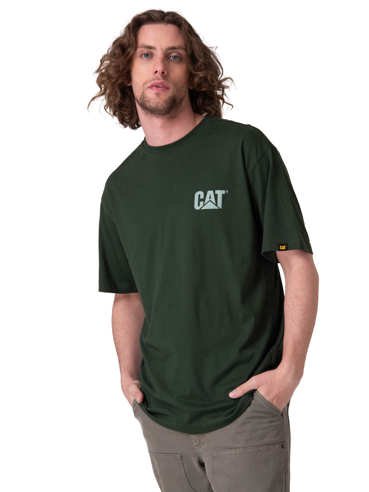 Polera Manga Corta Hombre Trademark Tee Verde