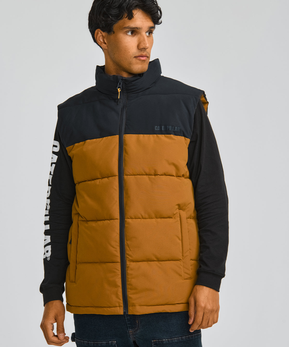 Chaqueta Sin manga Casual Hombre ARCTIC ZONE VEST Café CAT