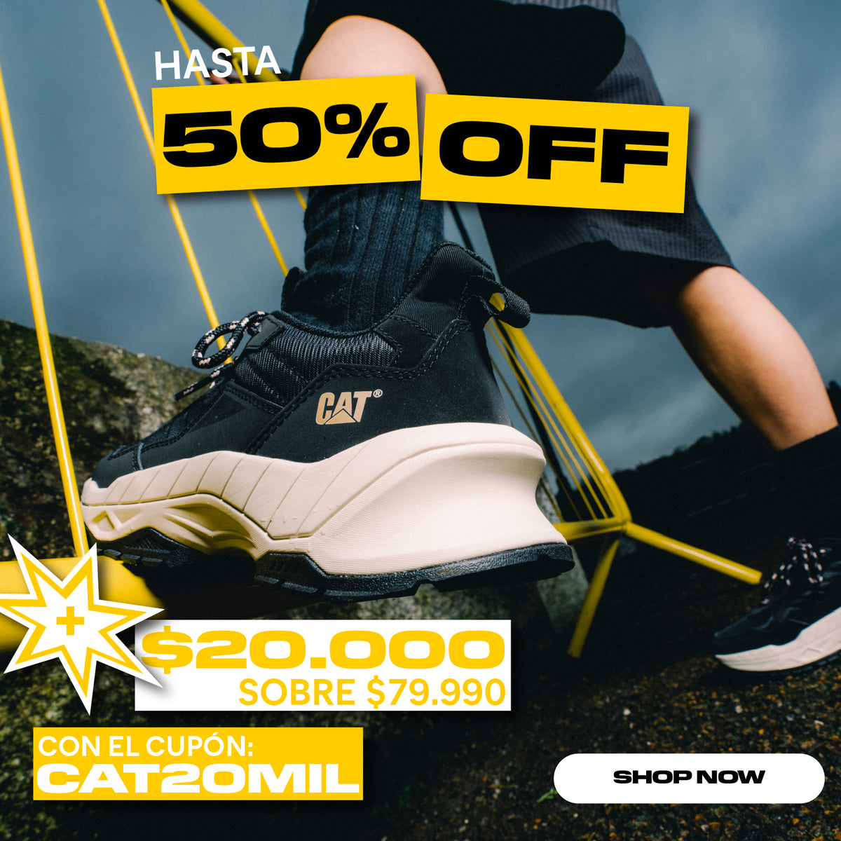 Caterpillar con hasta 50% Off + 20.000 de regalo